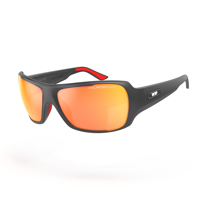 FORWARD WIP WIPSUN SUNGLASSES MAT BLACK REVO RED