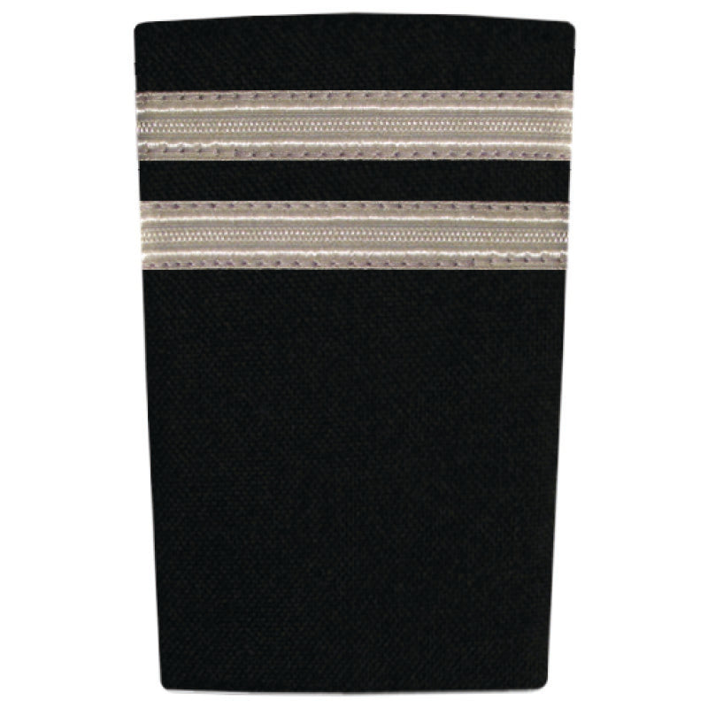 EPAULETTES - TWO BAR - SILVER