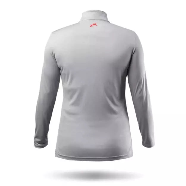 ZHIK Womens UVActive High Collar 1/4 Zip Top - Grey