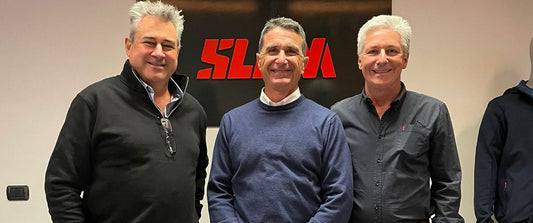 Duncan Curnow (left), Enrico Chieffi (middle) & Tony Liddy (right) at SLAM® HQ in Genoa, Italy.