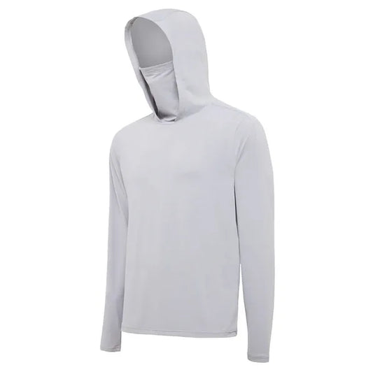 Burke UPF50+ Hooded Sun Shirt Light Grey