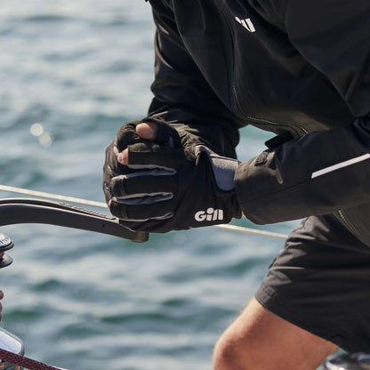 Gill Deckhand Short-Finger Sailing Gloves - Black