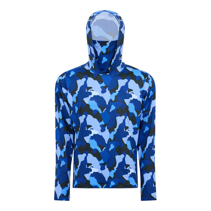 Burke Hooded Sun Shirt - Blue Camo