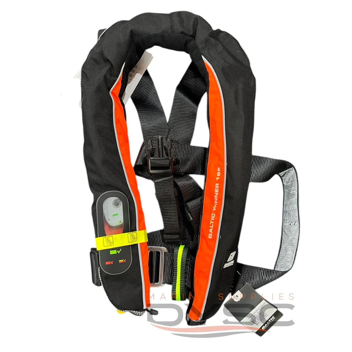 Baltic Inflatable Baltic Winner 165 Inflatable Life Jacket Manual with Harness Black/Ora ...